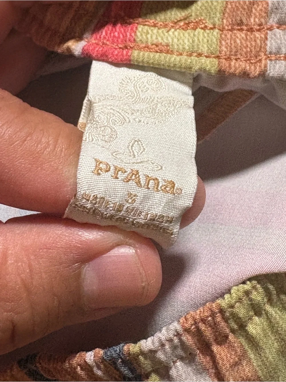 Prana Breathe Multicolor Striped Drawstring Women’s Shorts,Size S